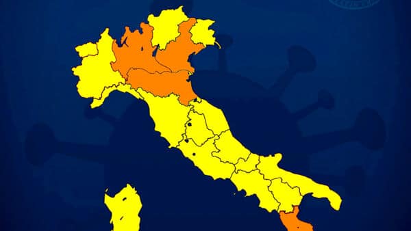 Italia divisa dai colori 10 gennaio 2021-2
